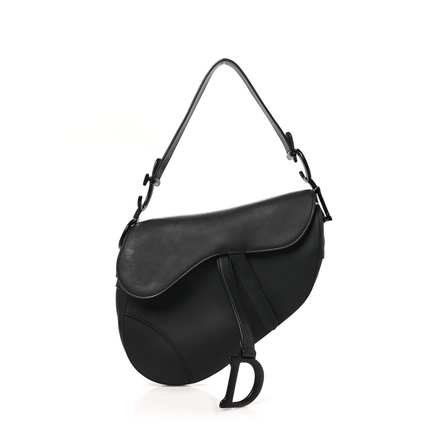 Ultra Matte Calfskin Saddle Bag Black