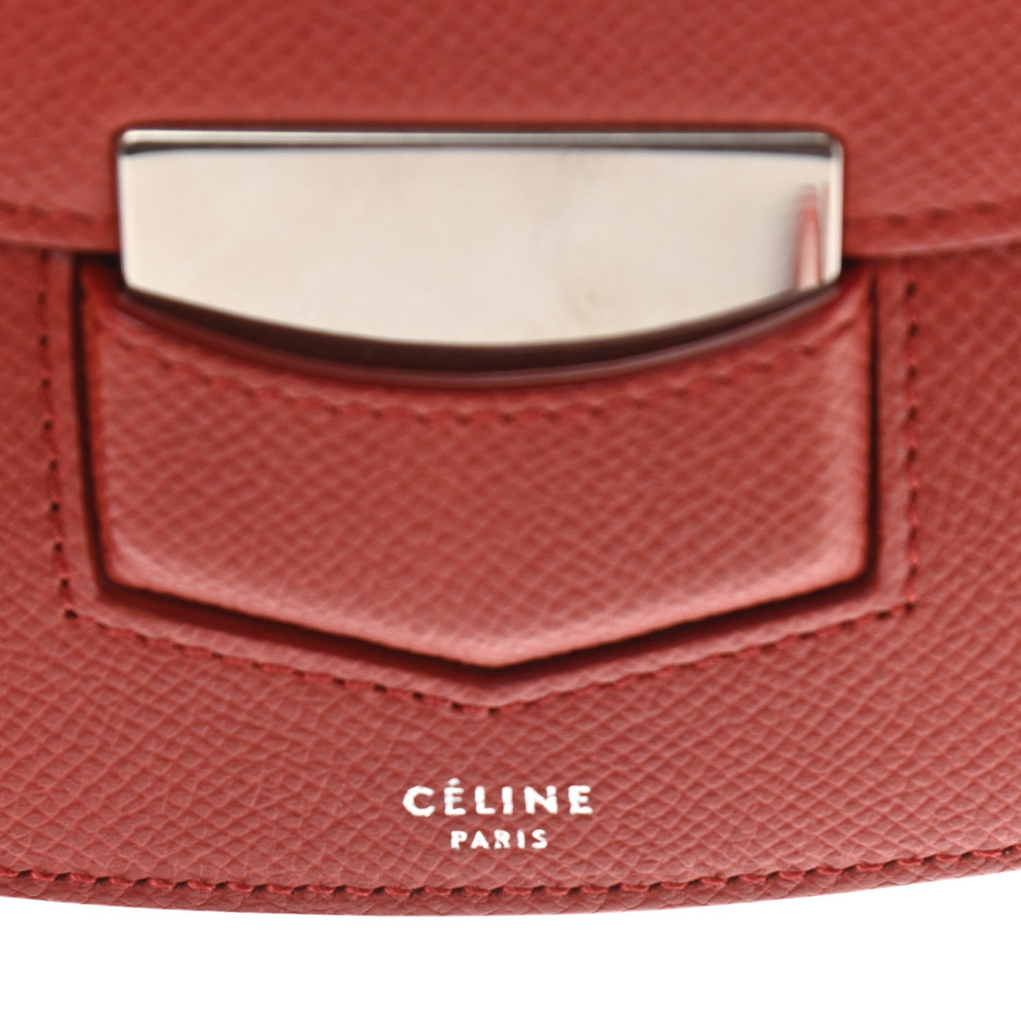 Grained Calfskin Small Trotteur Terracotta