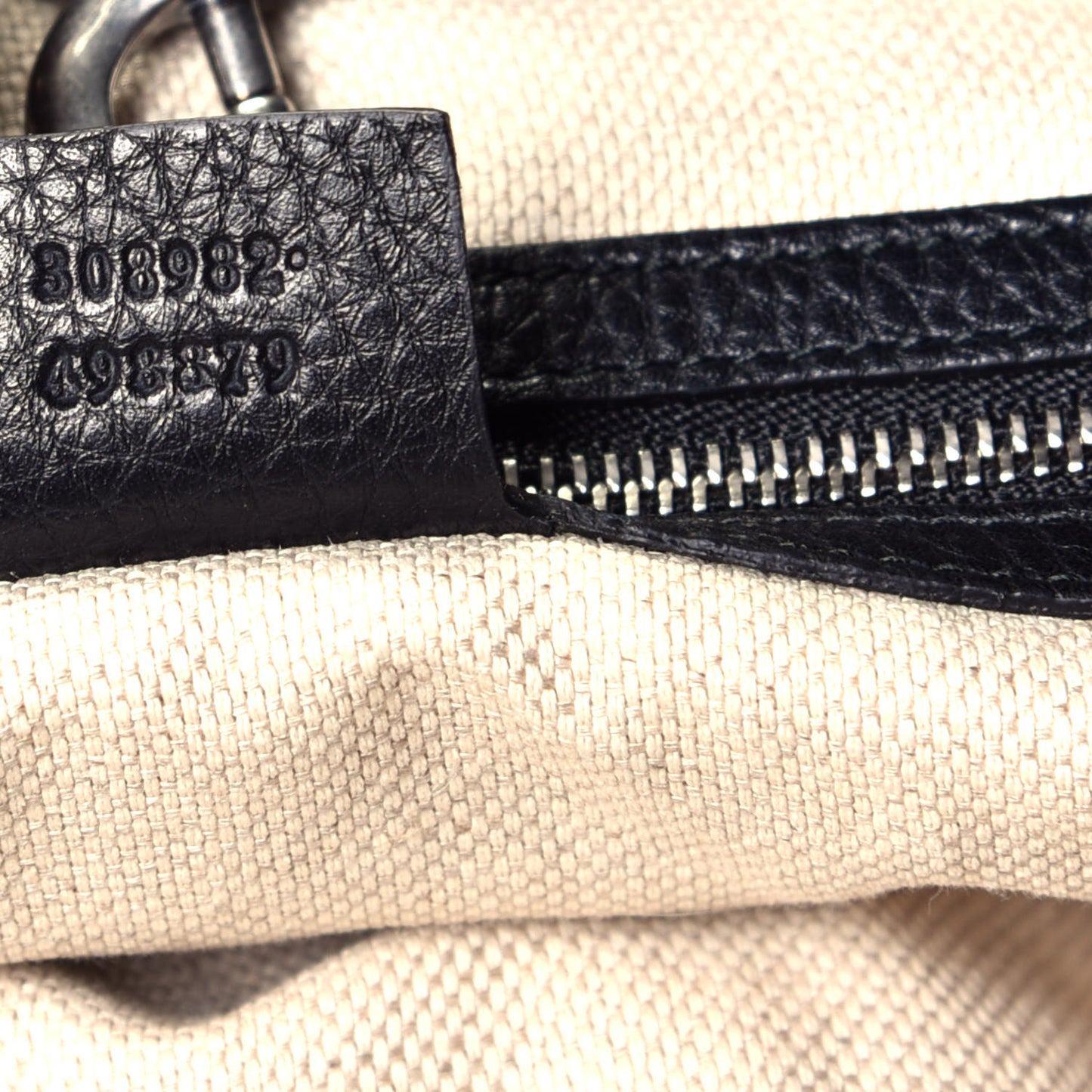 Pebbled Calfskin Studded Medium Soho Chain Shoulder Bag Black
