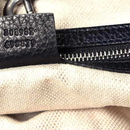 Gucci Pebbled Calfskin Studded Medium Soho Chain Shoulder Bag Black 12 of 17