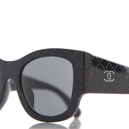 Chanel Acetate Strass Rectangle Sunglasses 5421B Black 7 of 8