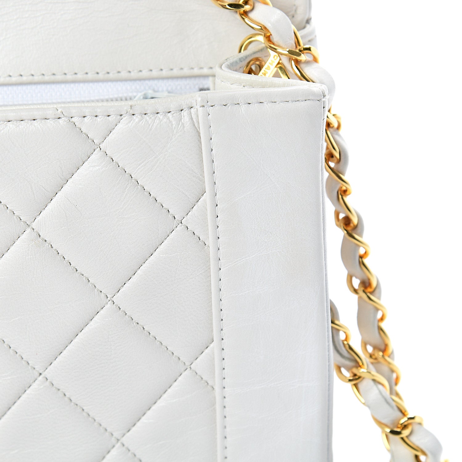 Chanel Lambskin Quilted Medium Single Flap White 16 of 18