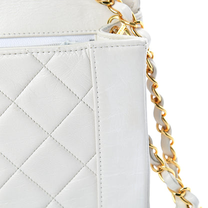Chanel Lambskin Quilted Medium Single Flap White 16 of 18