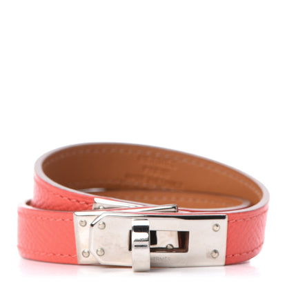 Hermes Epsom Kelly Double Tour Bracelet S Rose Jaipur 1 of 6