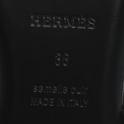 Hermes Goatskin Jane Ballet Flats 38 Black 9 of 11