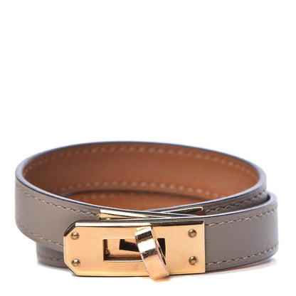 Hermes Swift Kelly Double Tour Bracelet T3 Gris Asphalt 1 of 9