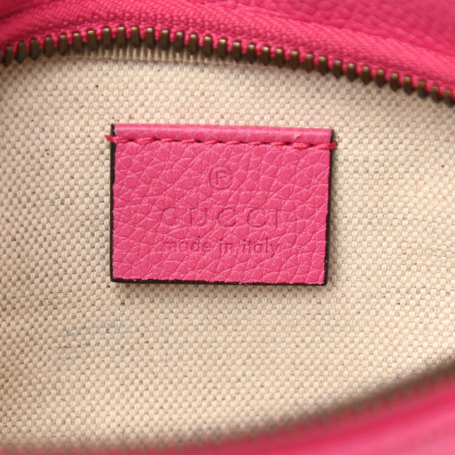 Gucci Grained Calfskin Small Logo Belt Bag Box Pink Green 6 of 8