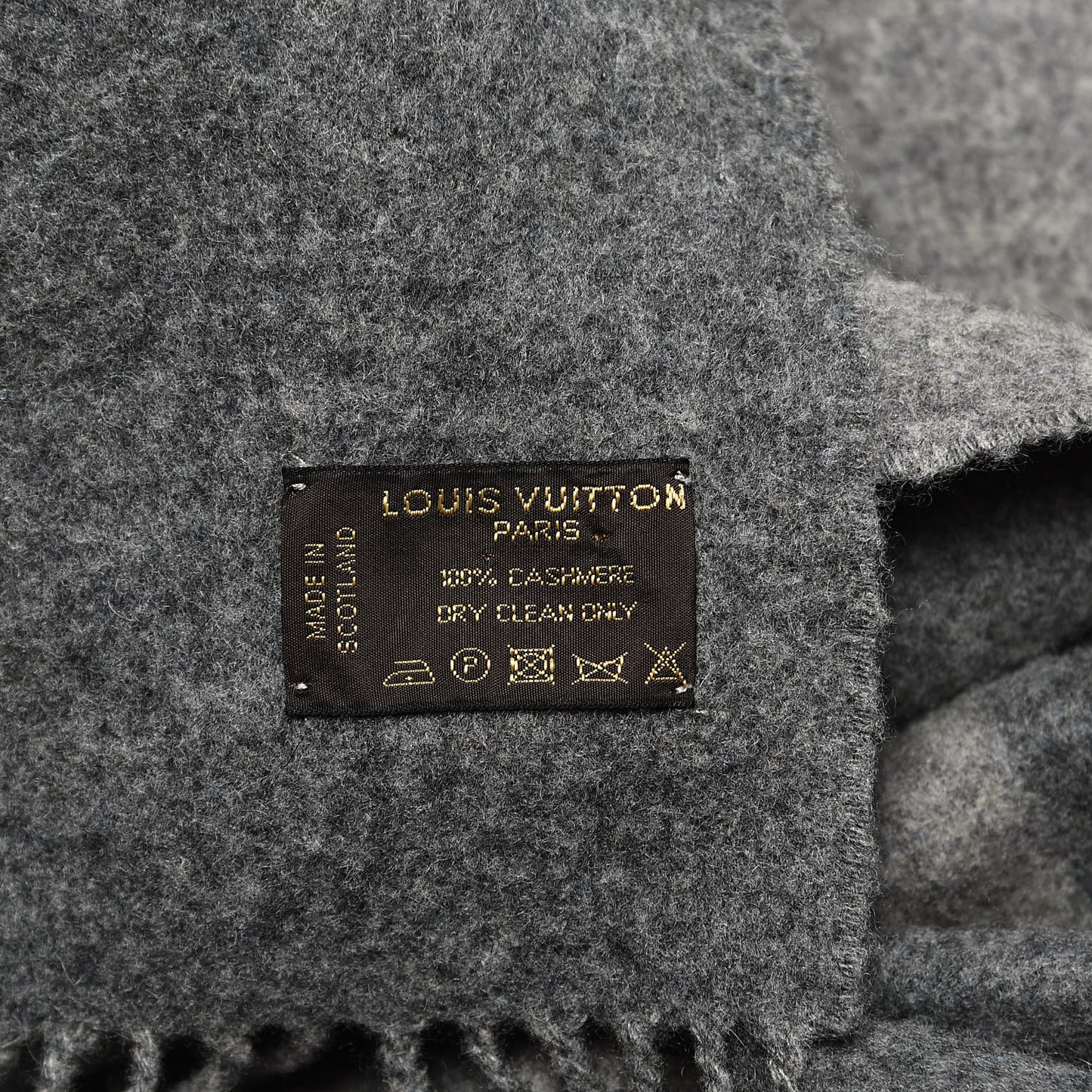 Cashmere Baroda Fringe Scarf Grey