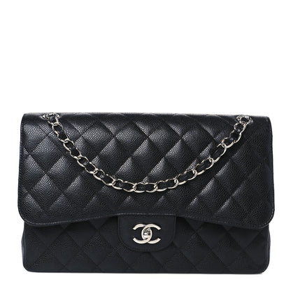 Chanel Caviar Quilted Jumbo Double Flap Black 1 of 12