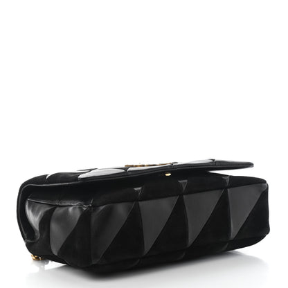 Saint Laurent Lambskin Suede Patchwork Monogram Medium Jamie Black 4 of 9