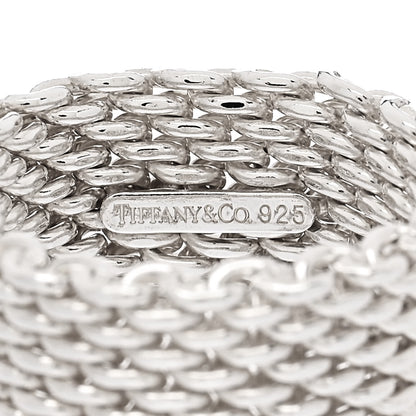 Tiffany Sterling Silver Somerset Mesh Ring 54 7 4 of 4