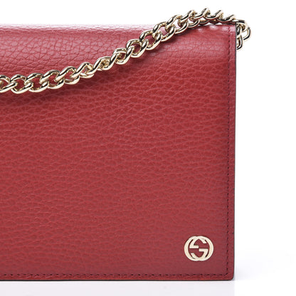 Gucci Dollar Calfskin Medium Betty Chain Wallet Red 8 of 9