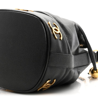 Chanel Caviar CC Drawstring Shoulder Bag Black 11 of 11