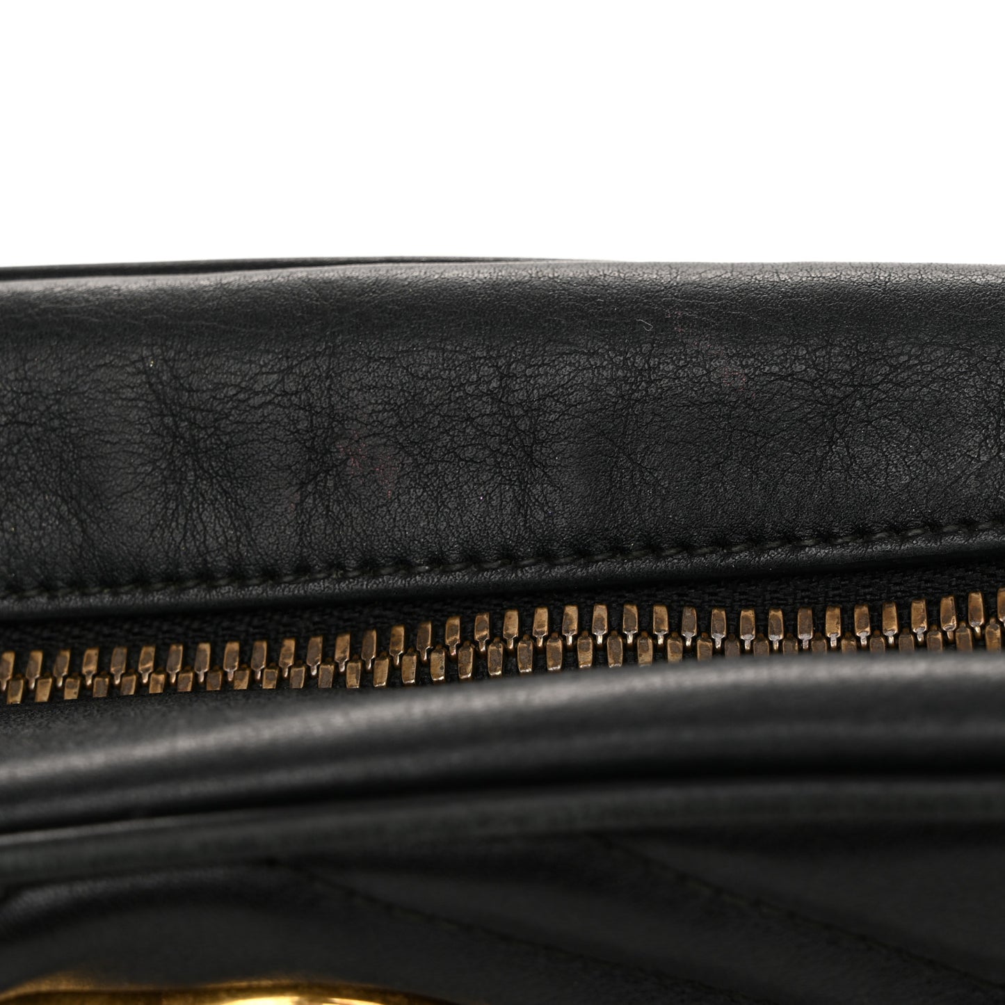 Calfskin Matelasse Small GG Marmont Chain Shoulder Bag Black