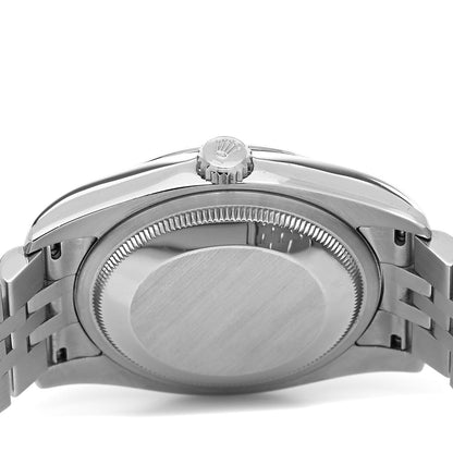 Rolex Stainless Steel 18K White Gold Diamond 36mm Oyster Perpetual Datejust Watch White 116234 4 of 4