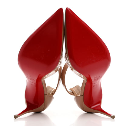 Christian Louboutin Patent Lock Strap 85 Pumps 38.5 Nude 5 of 7