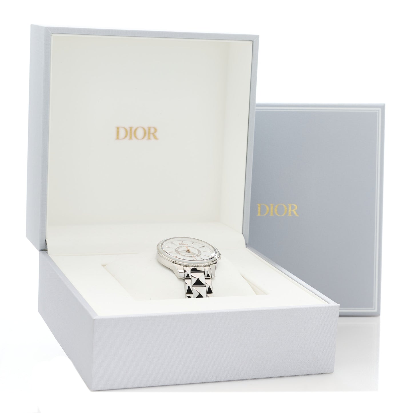 Stainless Steel Diamond Mother of Pearl 36mm Dior VIII Montaigne Automatic Watch