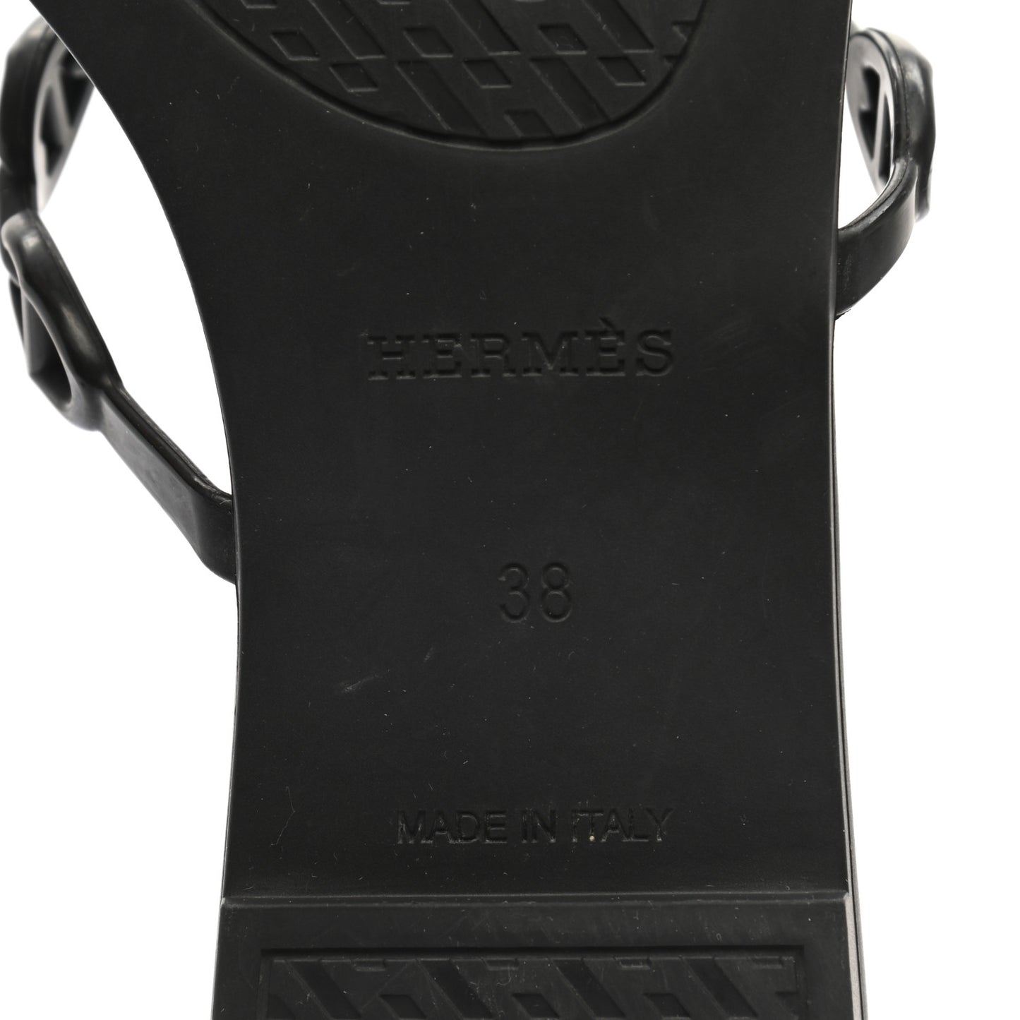 Rubber Chaine d'Ancre Rivage Sandals 38 Black