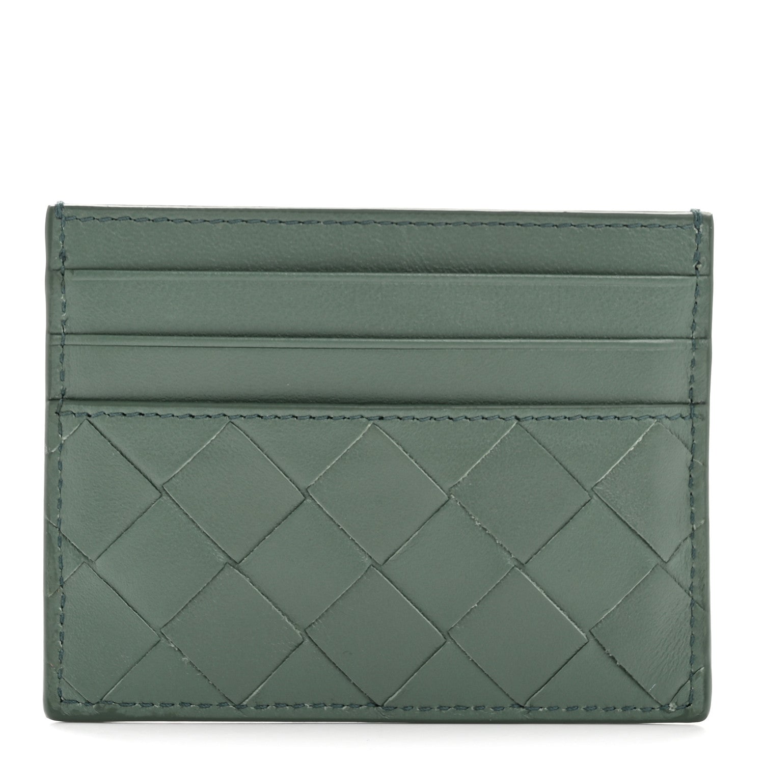 Bottega Veneta Nappa Intrecciato Card Holder Aloe 1 of 8