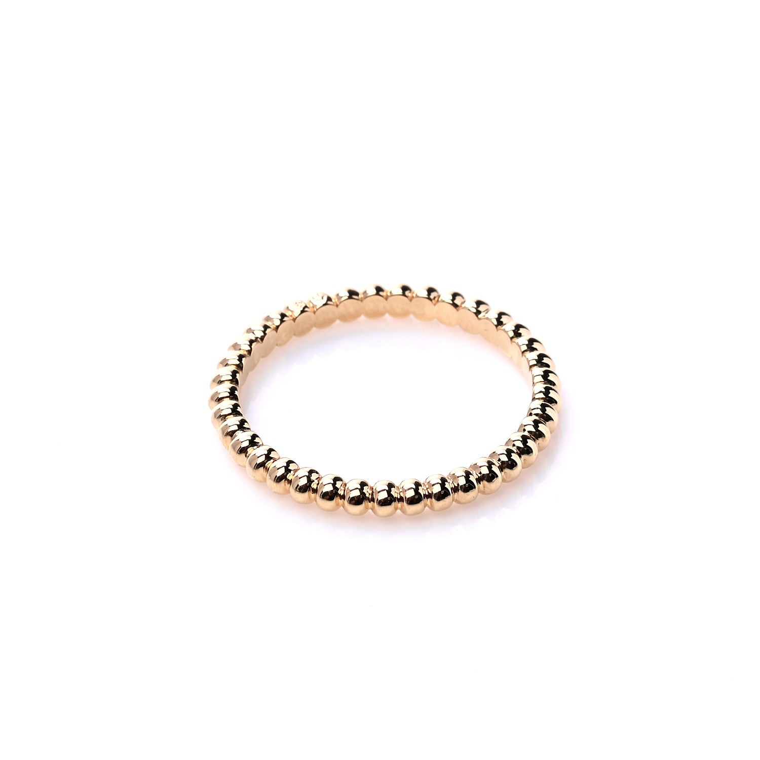 Van Cleef & Arpels 18K Yellow Gold Small Perlee Ring 53 6.5 4 of 7