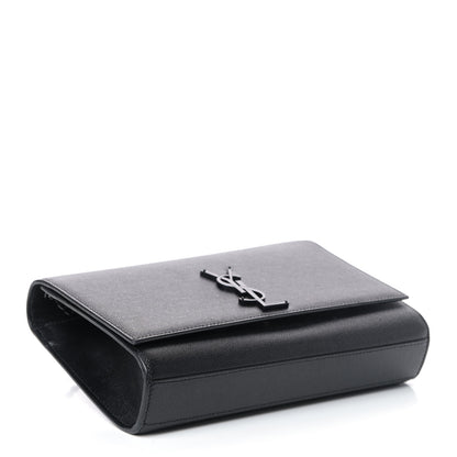Saint Laurent Grain De Poudre Medium Classic Monogram Kate Satchel Black 3 of 4