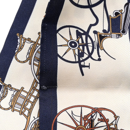 Hermes Silk Les Voitures Nouvelle Twilly Marine Caramel Black 4 of 4