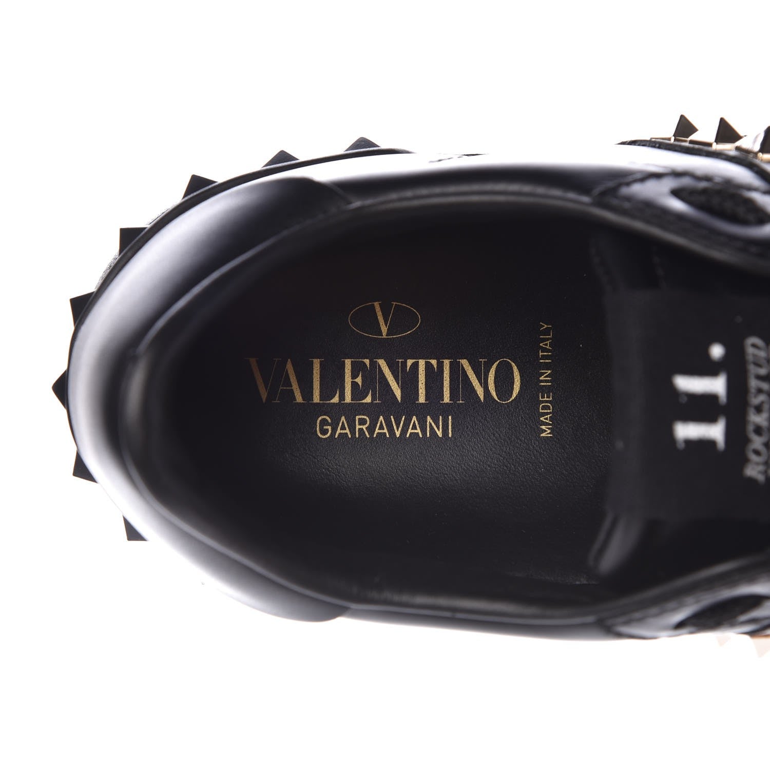 Valentino Garavani Calfskin Rockstud Untitled Open Sneakers 37 Black 7 of 9