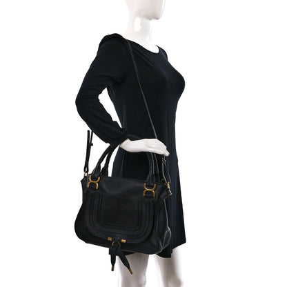 Chloe Calfskin Medium Marcie Satchel Black 2 of 9