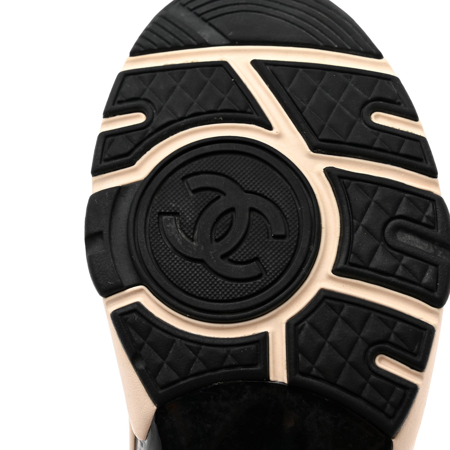 Chanel Mesh Suede Fabric Womens CC Sneakers 36 Light Pink White Black 8 of 9