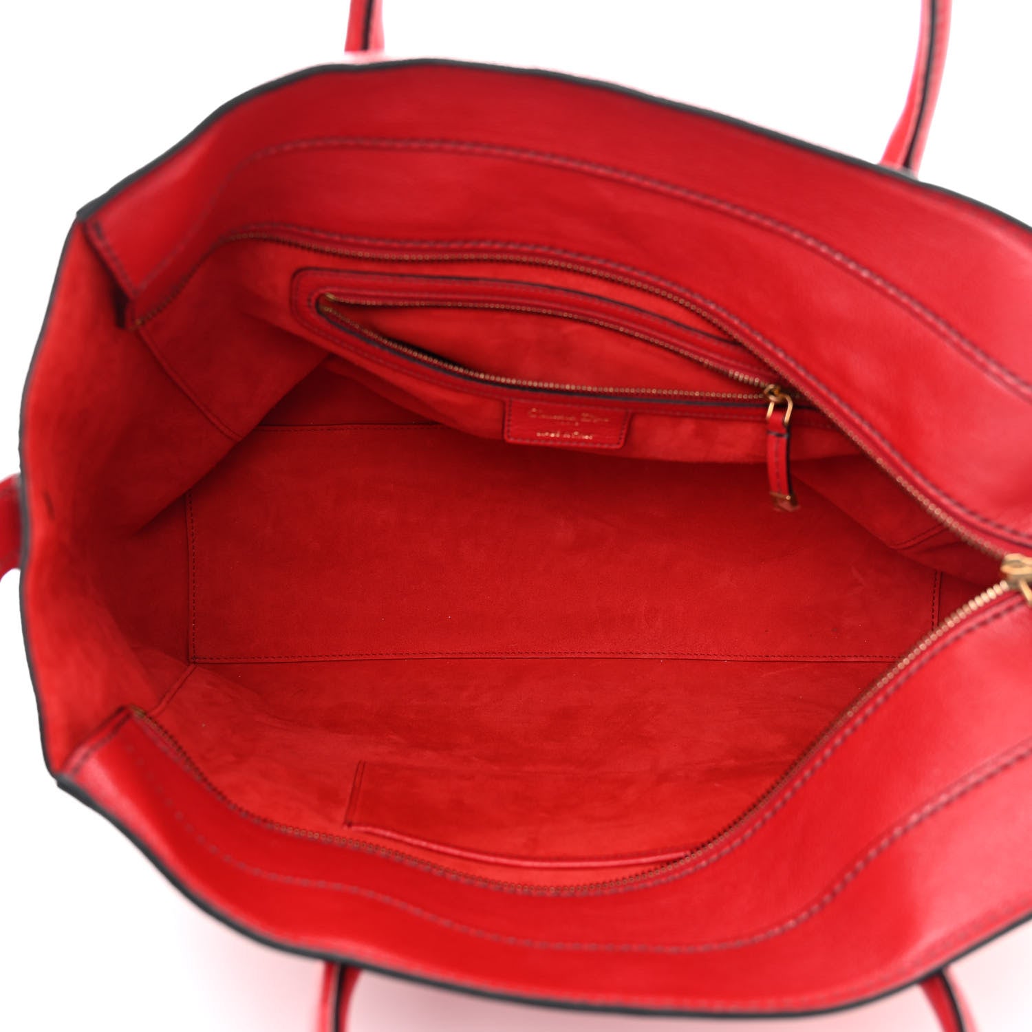 Christian Dior Goatskin DIORANGELES Tote Red 5 of 13