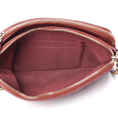 Chanel Iridescent Caviar Quilted Small Clutch With Chain Red 5 of 13