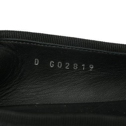 Chanel Iridescent Grained Calfskin Cap Toe Ballerina Flats 37.5 Black 8 of 8