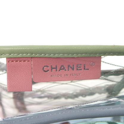 Chanel Lambskin PVC Quilted Medium Coco Splash Flap Blue Green 6 of 8