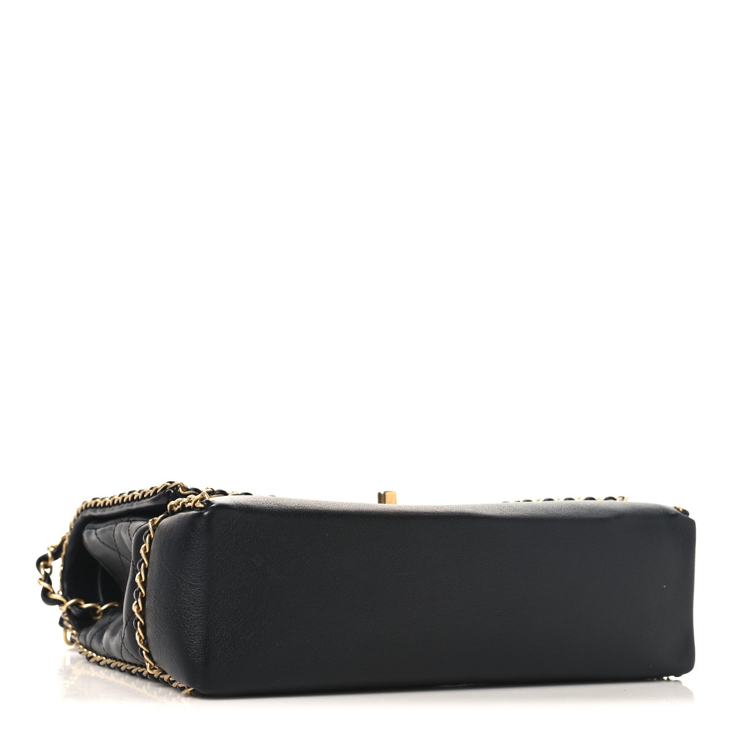 Chanel Calfskin Stitched Chain Flap Black 4 of 11