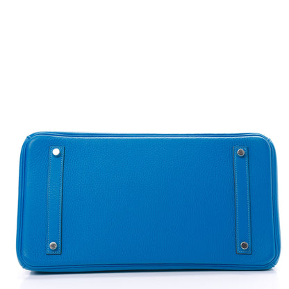 Hermes Taurillon Clemence Birkin 35 Bleu Hydra 6 of 33
