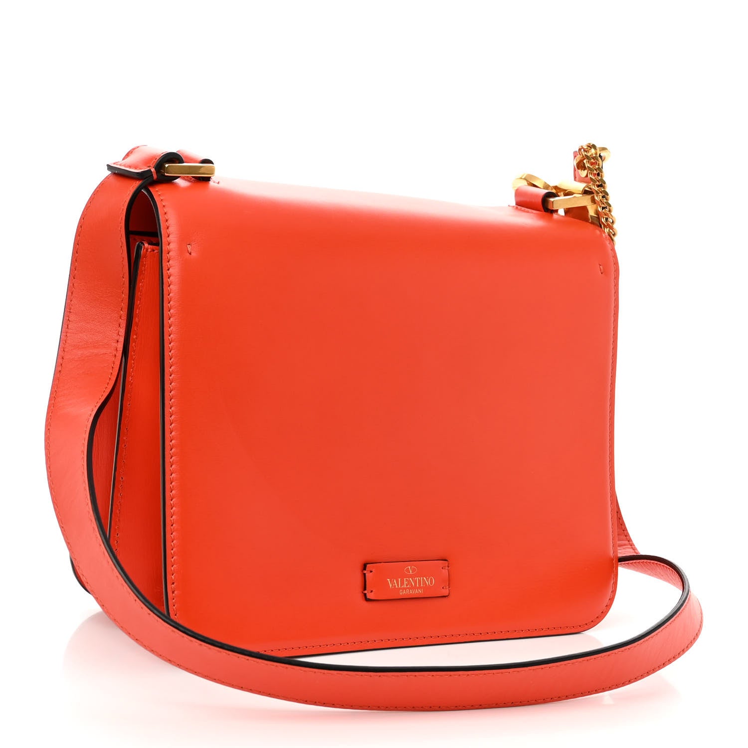 Valentino Garavani Calfskin Large VSling Shoulder Bag Goldfish 3 of 10