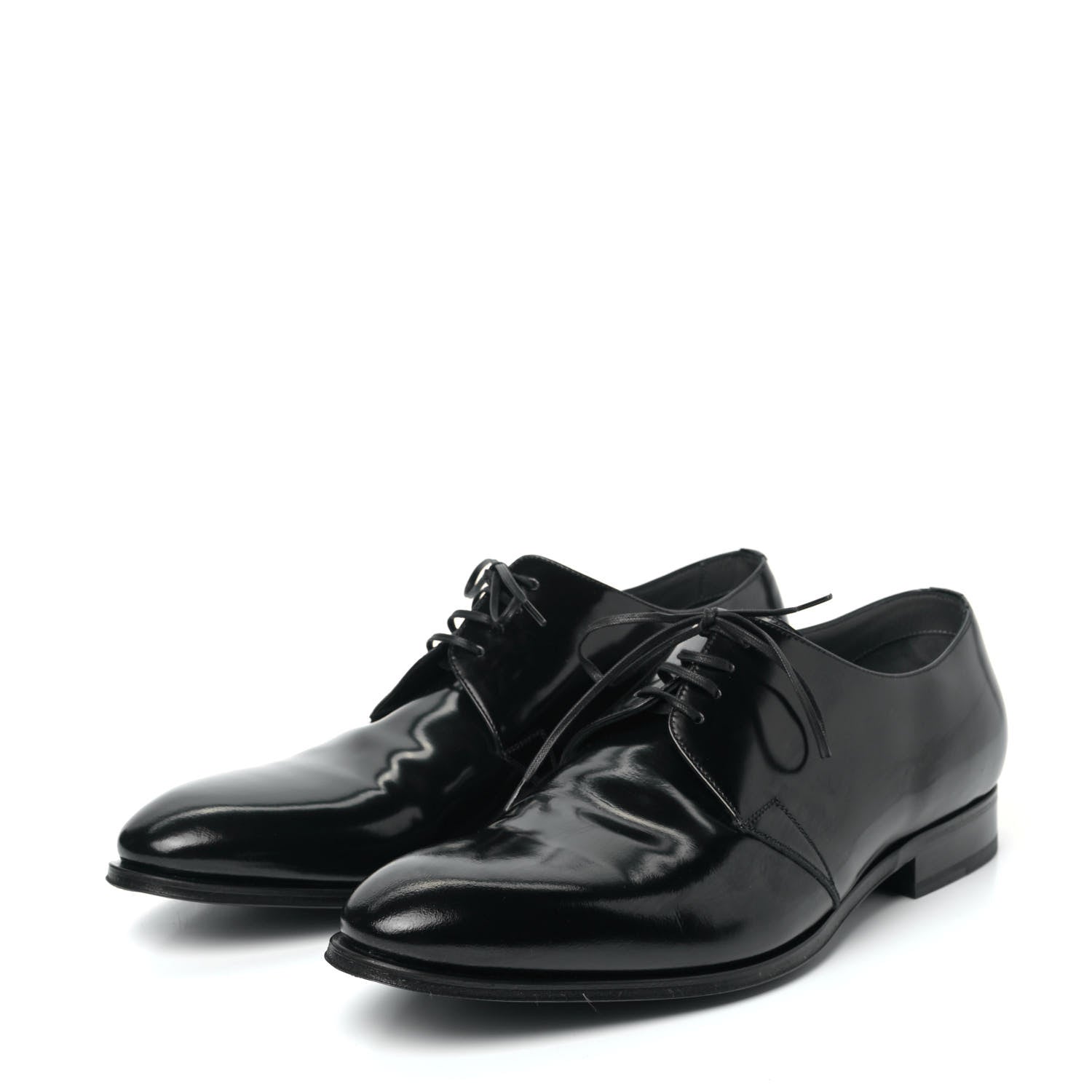 Christian Dior Polished Calfskin Mens Derby Shoe 44 Black 2 of 10
