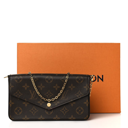 Louis Vuitton Monogram Pochette Felicie Chain Wallet Fuchsia 12 of 12