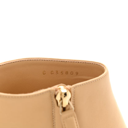 Chanel Lambskin Grosgrain Cap Toe Short Ankle Boots 37.5 Beige Black 8 of 9
