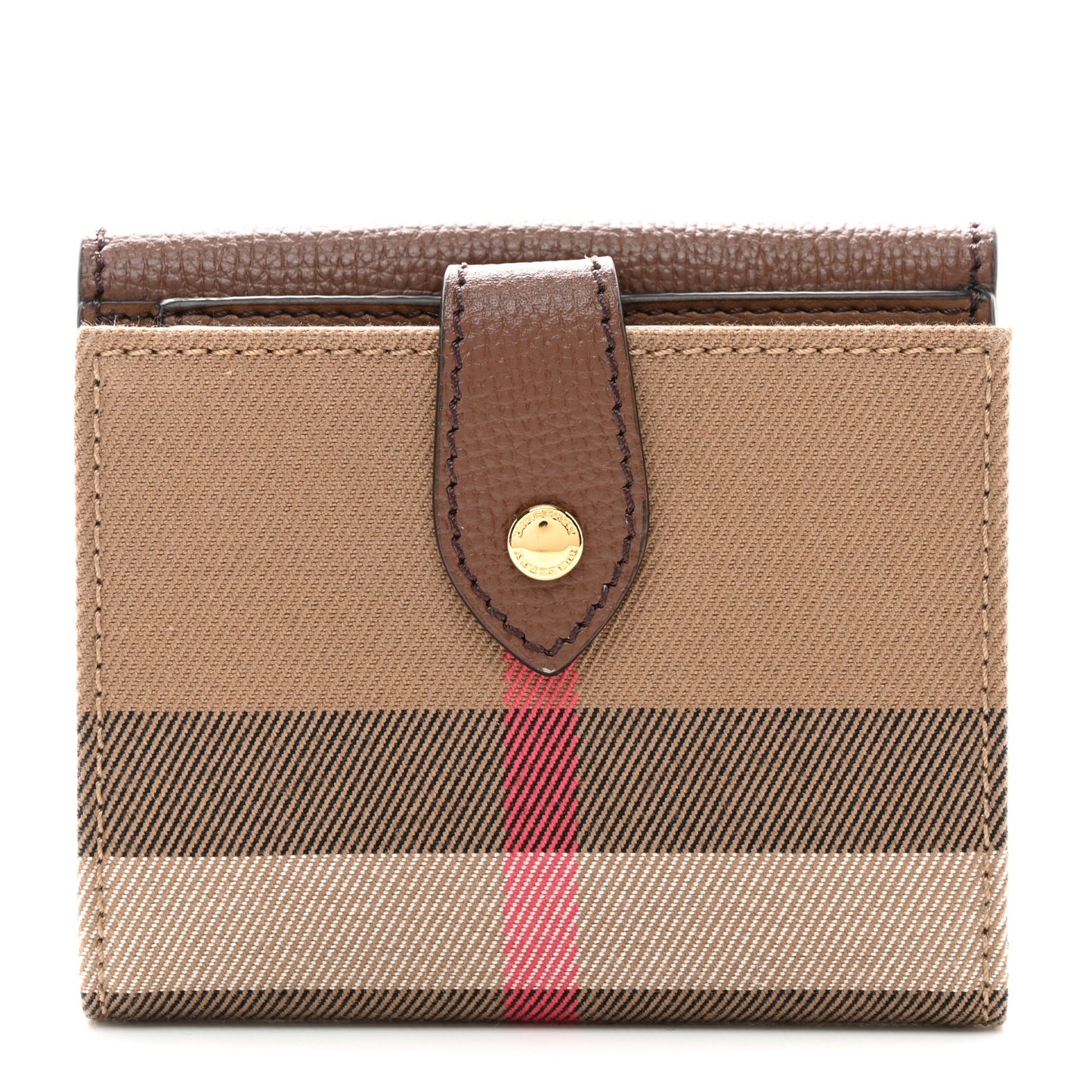 House Check Luna French Wallet Brown