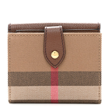 Burberry House Check Luna French Wallet Brown 1 of 8