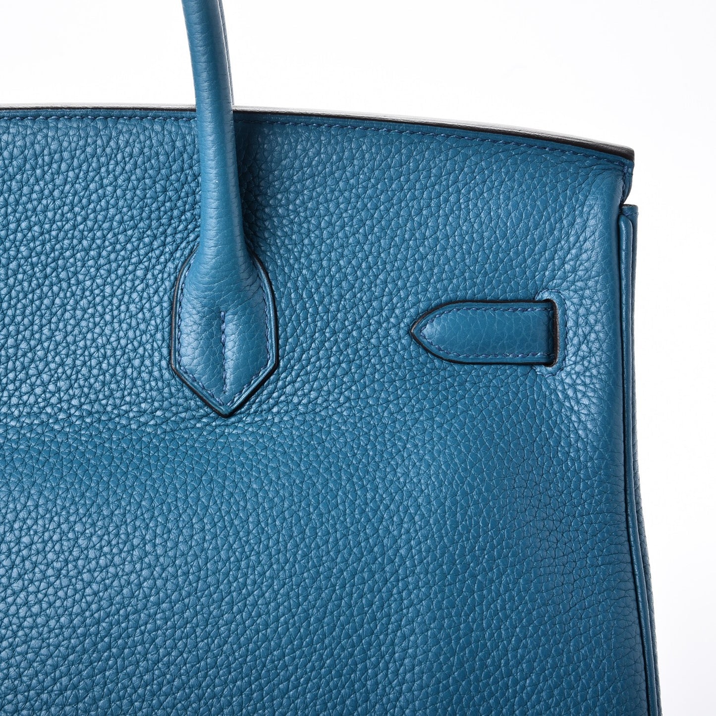 Taurillon Clemence Birkin 35 Bleu Izmir