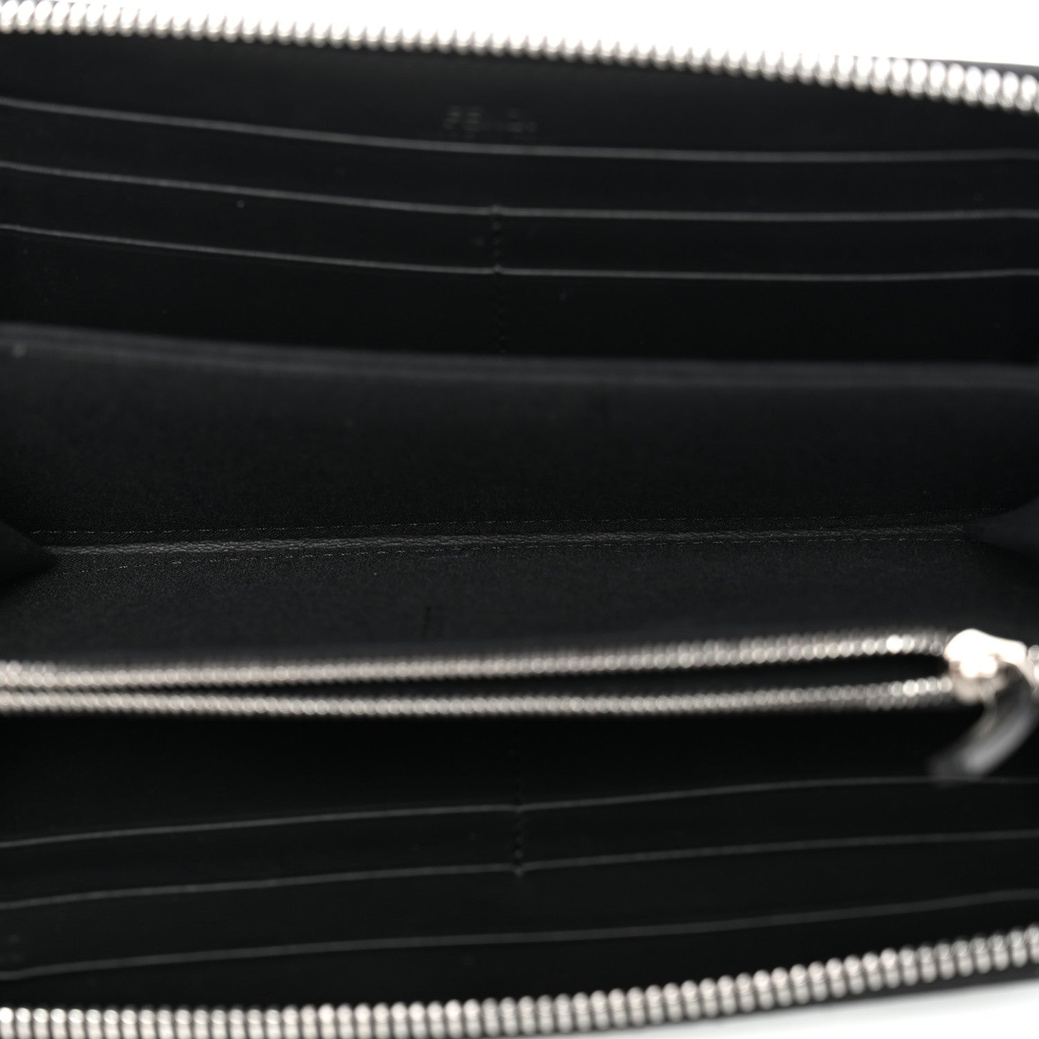 Fendi Vitello CamouFF Zip Around Wallet Black Multicolor 5 of 9