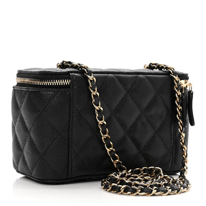 Chanel Caviar Quilted Small Vanity Case With Chain Black 3 of 11