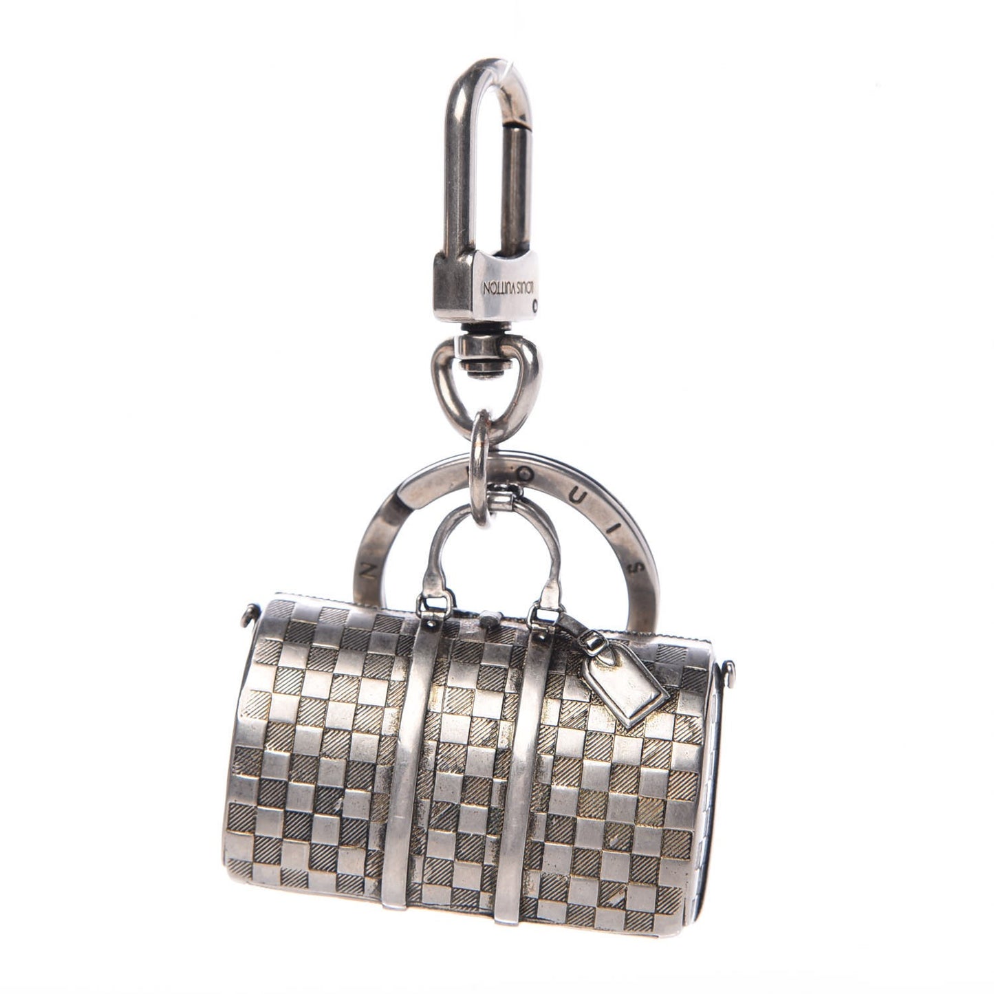 Brushed Palladium The Keepall Key Holder Bag Charm