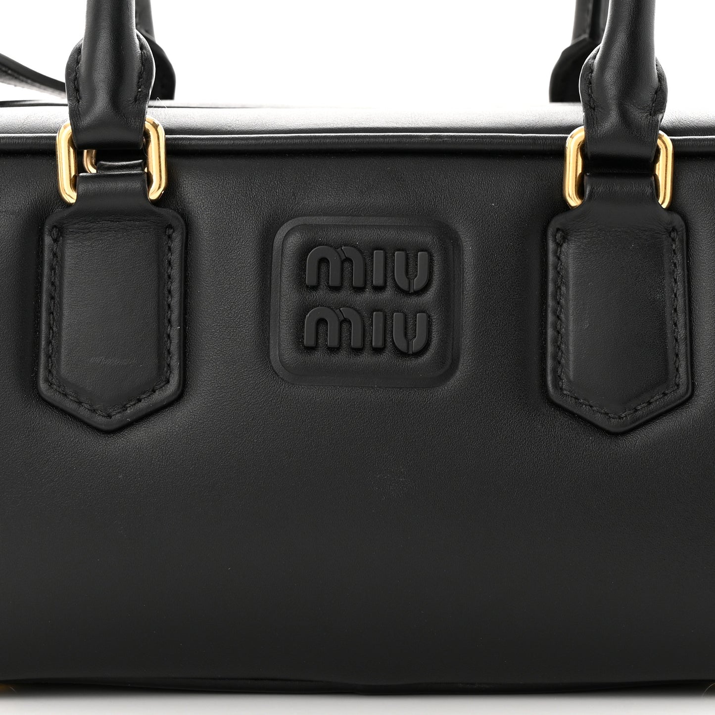 Calfskin Arcadie Top Handle Bag Black