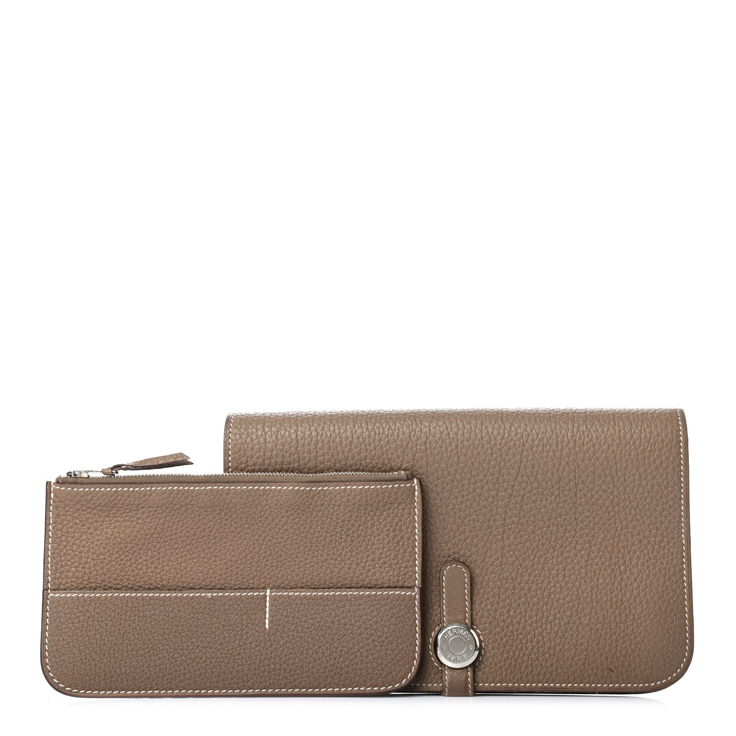 Hermes Togo Dogon Duo Wallet Etoupe 1 of 10
