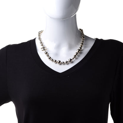 Chanel Metal Bead CC Necklace Gold 2 of 6