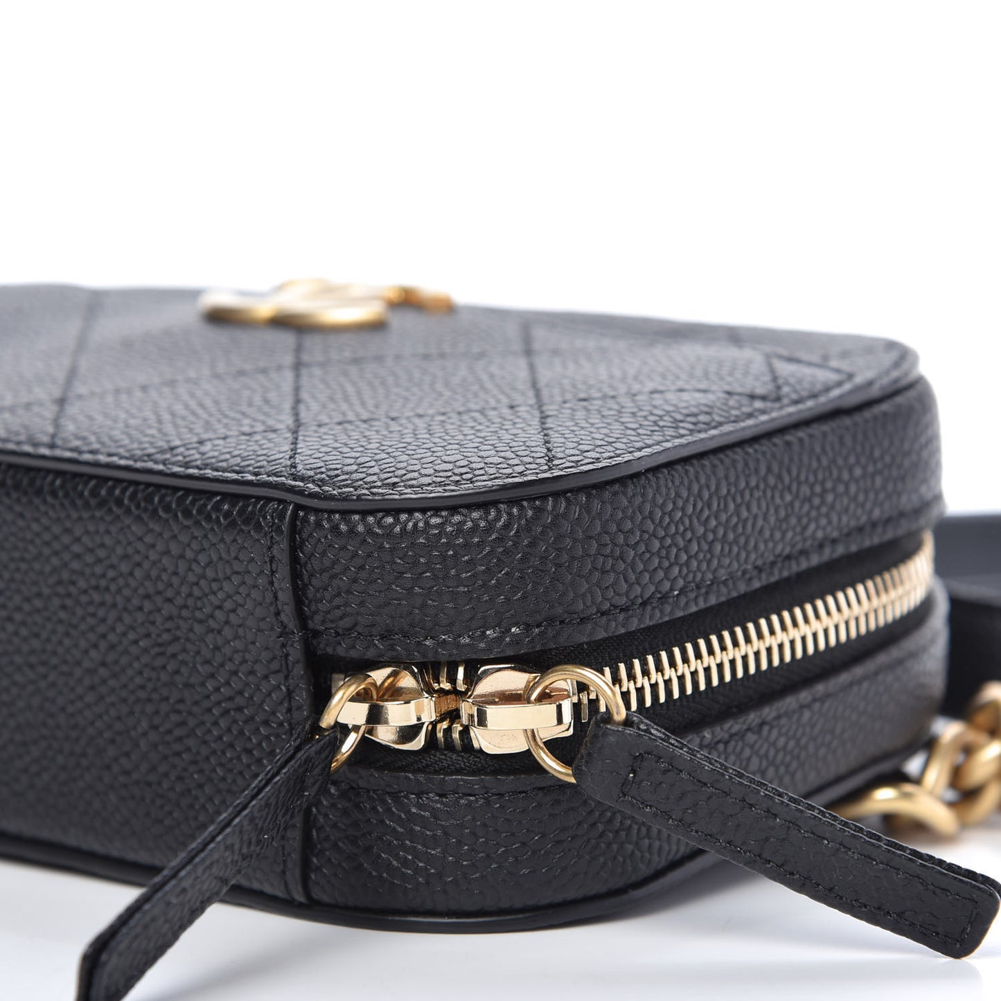 Caviar Quilted Waist Bag Black