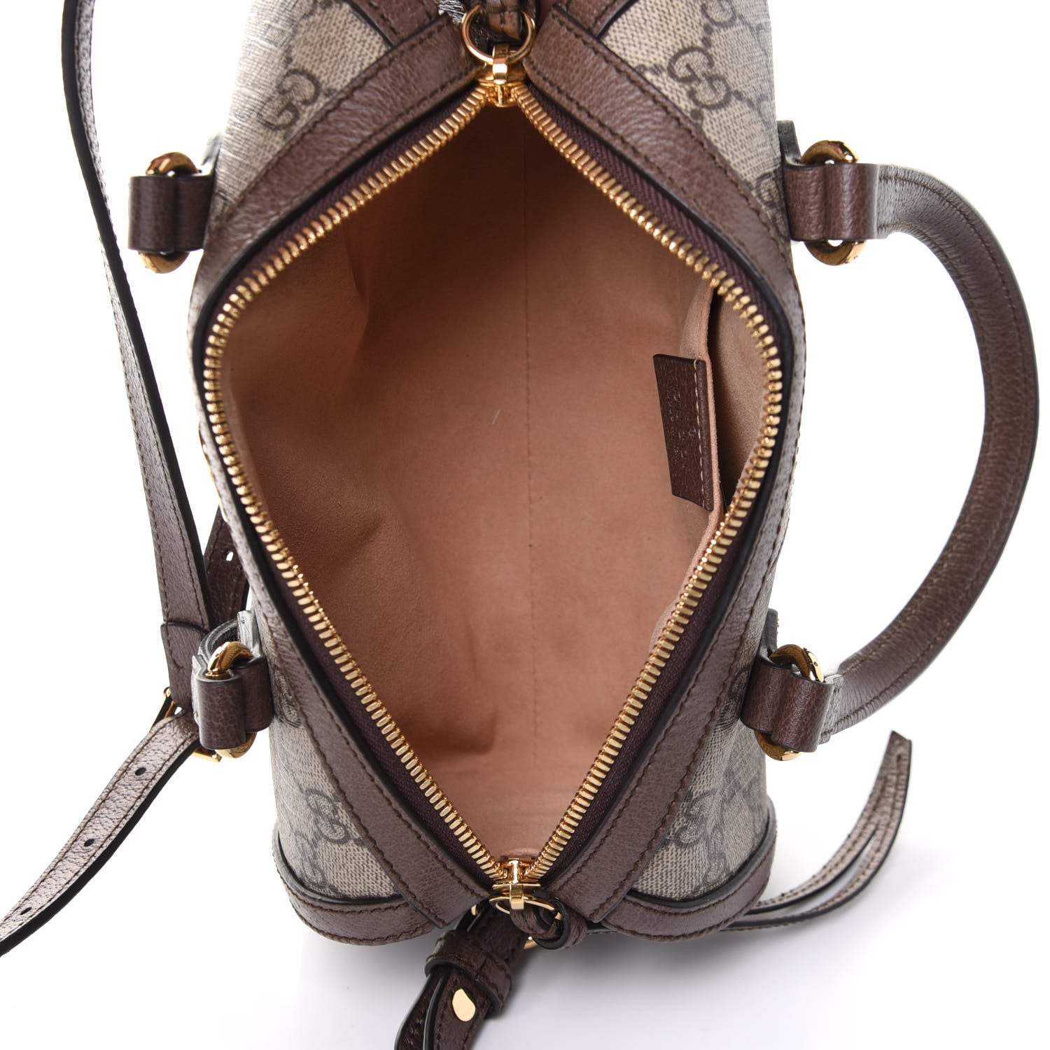 Gucci GG Supreme Monogram Web Small Ophidia Boston Bag Beige New Acero 4 of 11